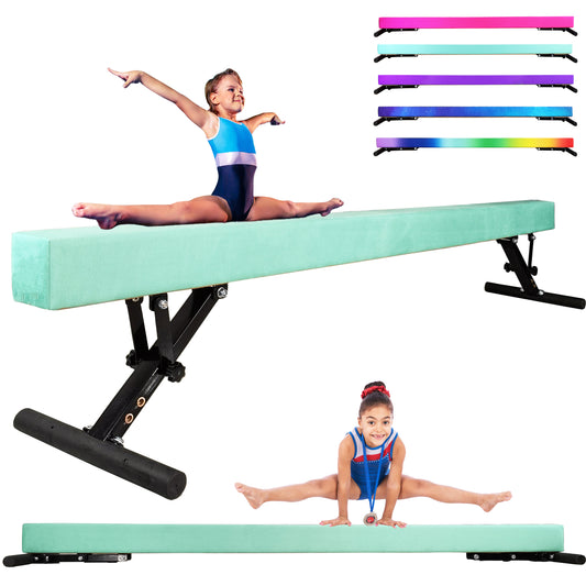 8ft Adjustable Balance Beam for Kids and Teenagers, Adjustable Heights 9"-17"