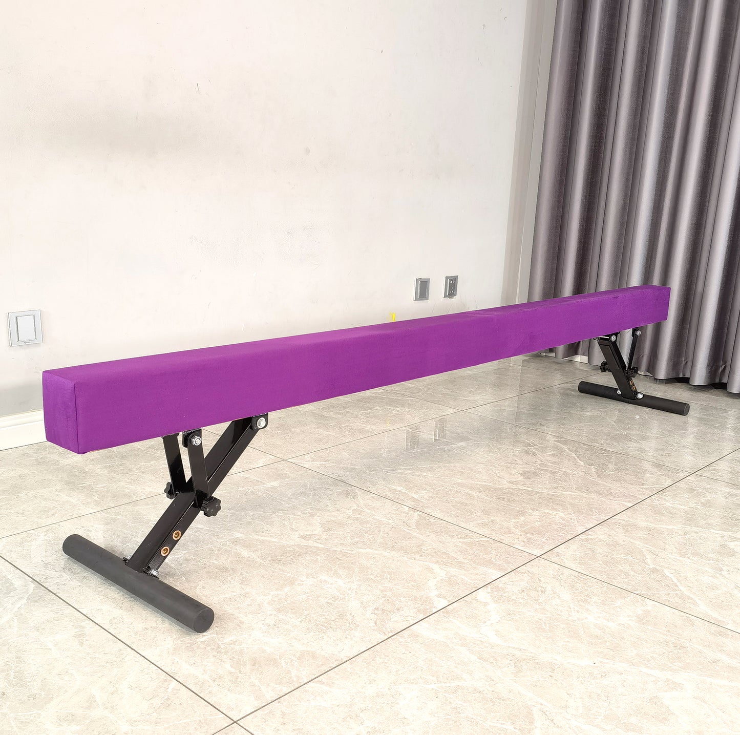 8ft Adjustable Balance Beam for Kids and Teenagers, Adjustable Heights 9"-17"