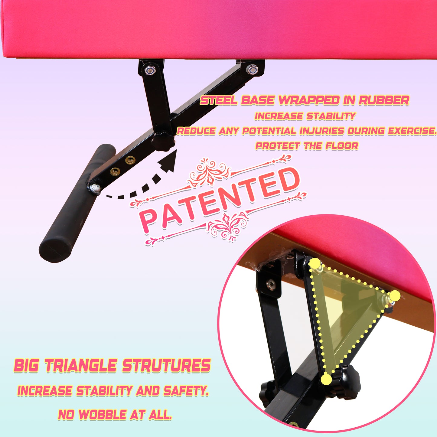 8ft Adjustable Balance Beam for Kids and Teenagers, Adjustable Heights 9"-17"