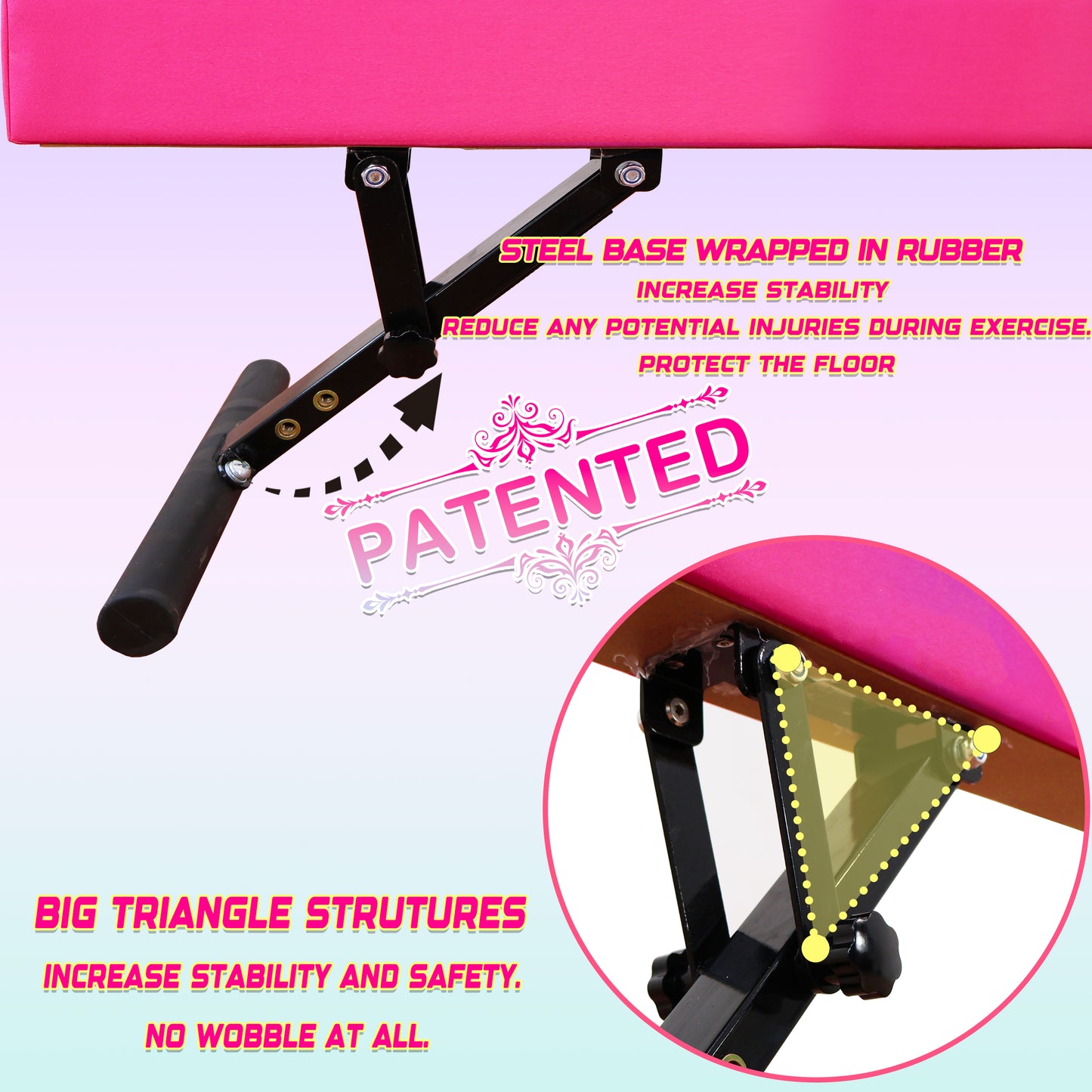 8ft Adjustable Balance Beam for Kids and Teenagers, Adjustable Heights 9"-17"