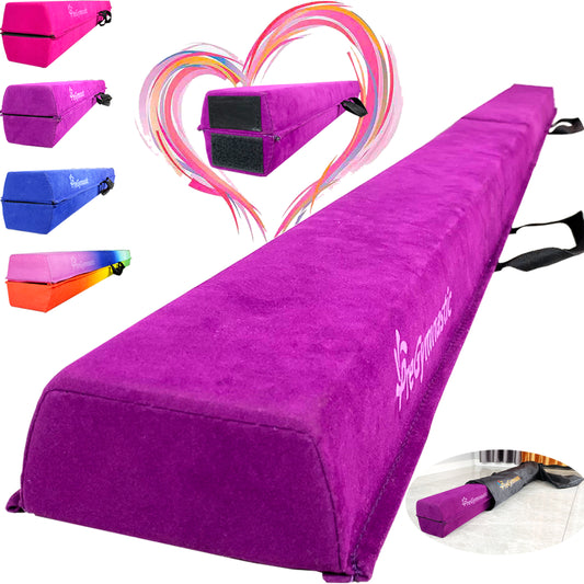 8 ft Folding Balance Beam for Kids, Gymnastics Beam