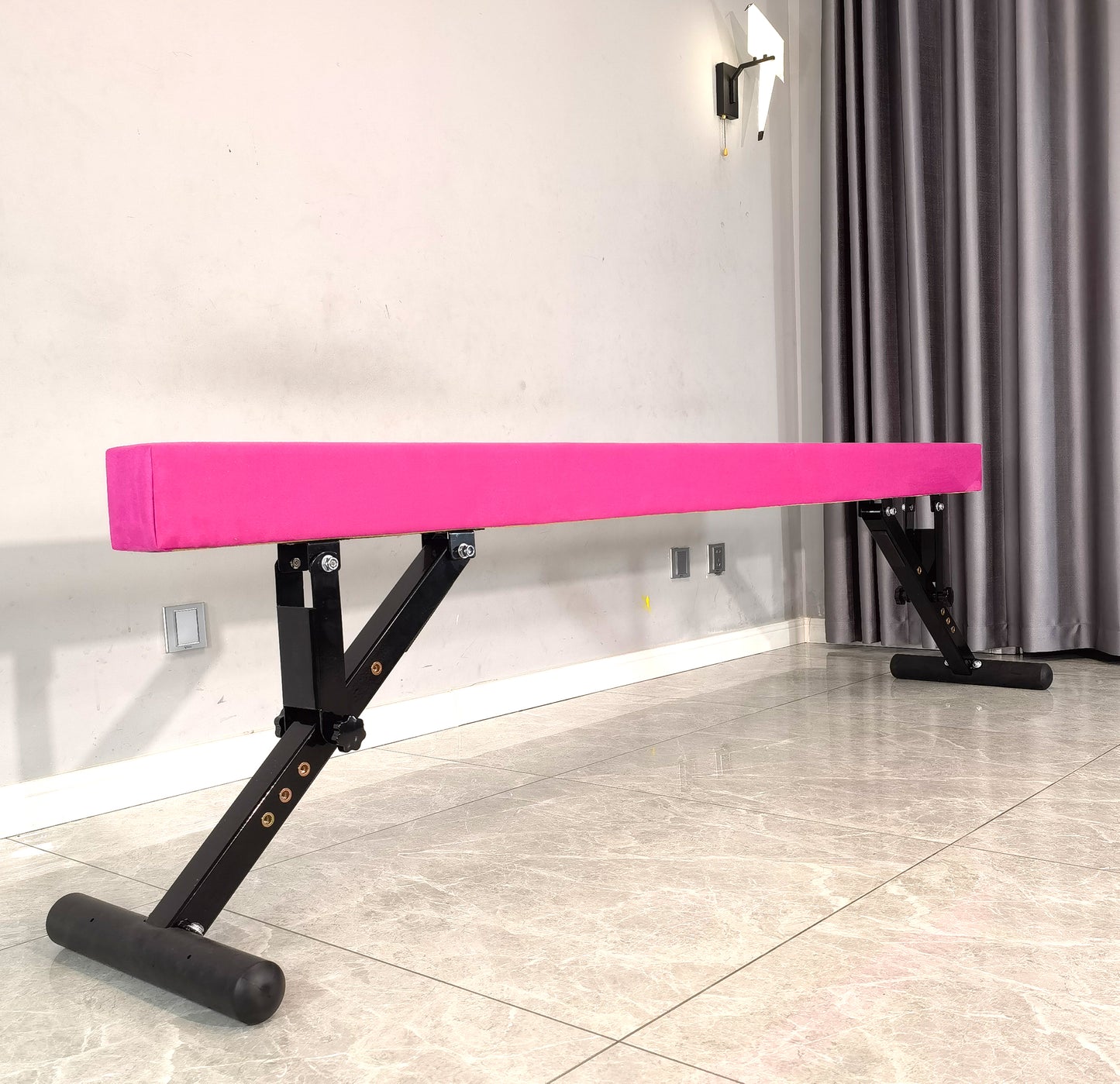 PreGymnastic 9"-27" Heights Adjustable Balance Beam, Off-ground Gymnastics Beam