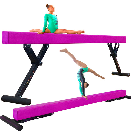 PreGymnastic 9"-27" Heights Adjustable Balance Beam, Off-ground Gymnastics Beam