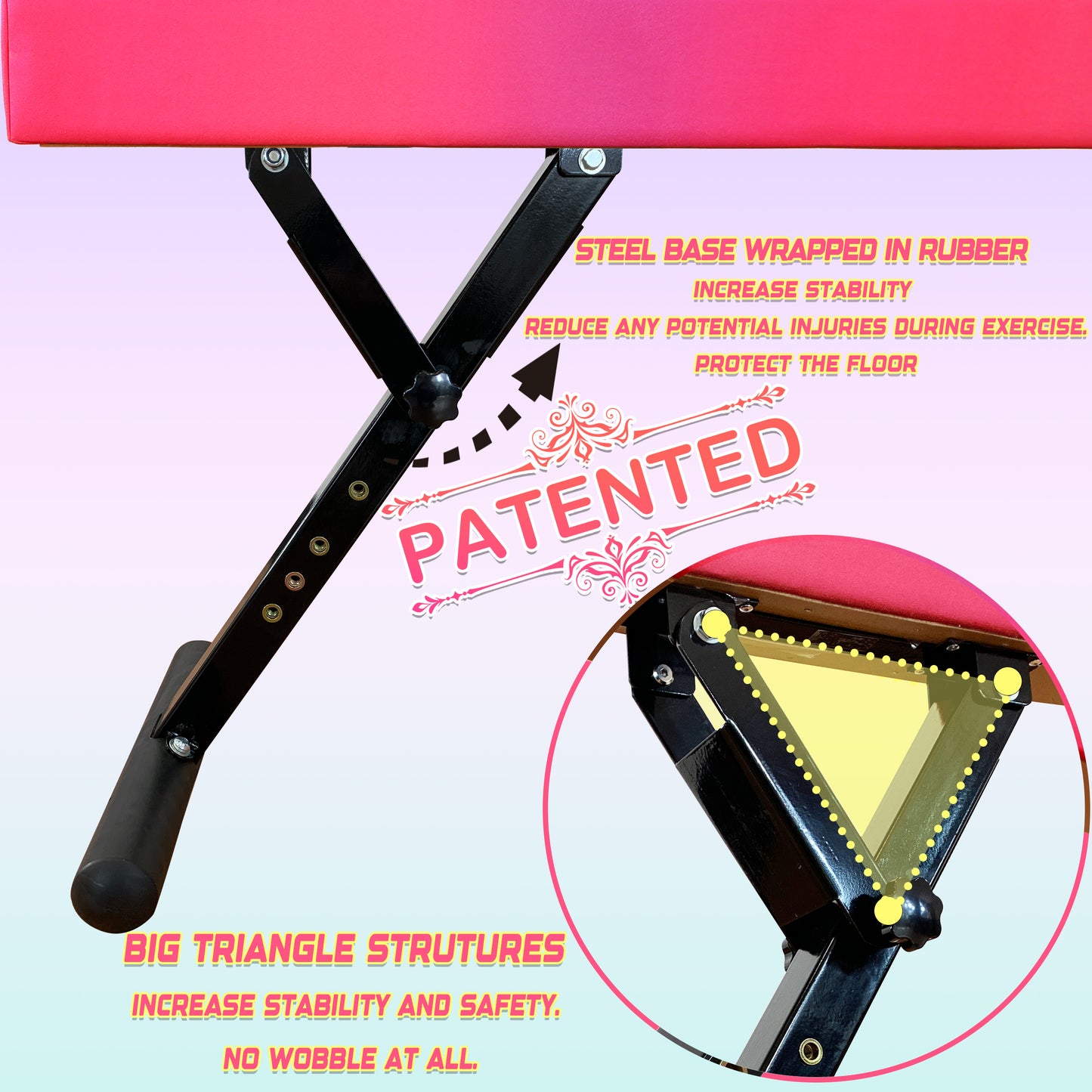 PreGymnastic 9"-27" Heights Adjustable Balance Beam, Off-ground Gymnastics Beam
