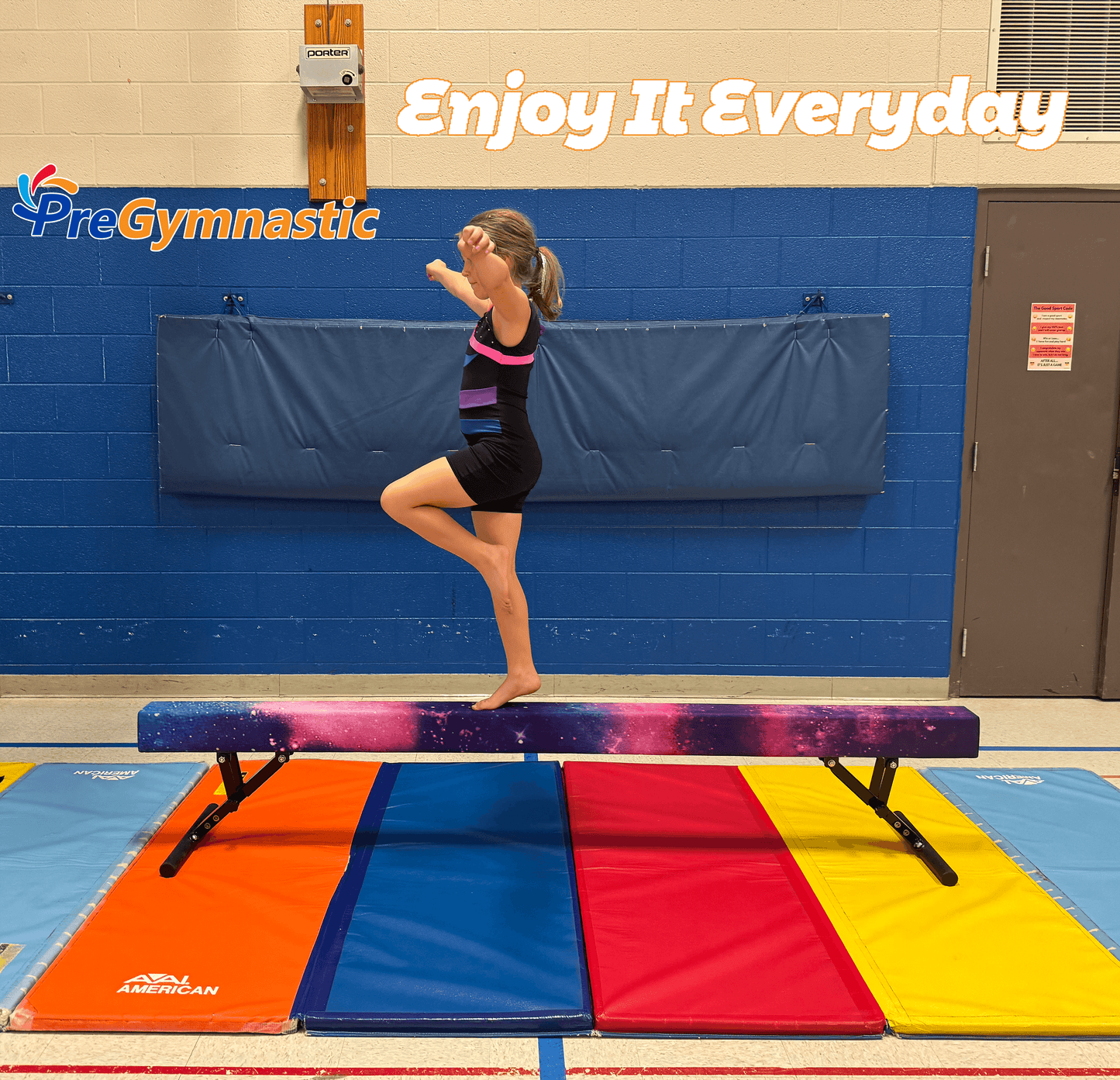 8ft Adjustable Balance Beam for Kids and Teenagers, Adjustable Heights 9"-17"