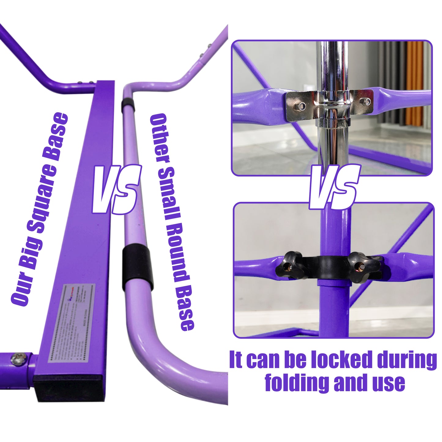 PreGymnastic Folding Gymnastics Bar with Mat for Kids with Mat in Violet