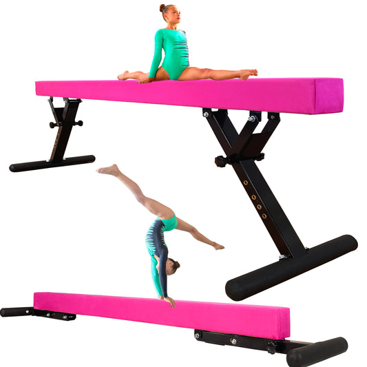 PreGymnastic 9"-27" Heights Adjustable Balance Beam, Off-ground Gymnastics Beam